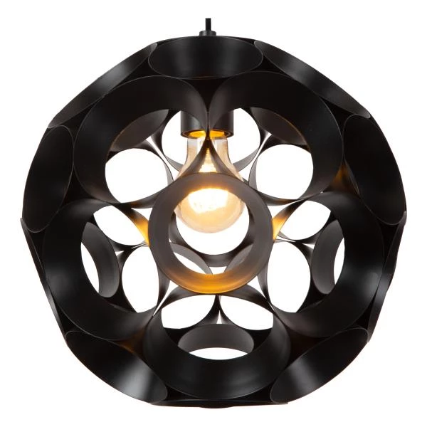 Lucide HANNELORE - Suspension - Ø 30 cm - 1xE27 - Noir - détail 1